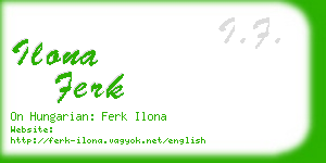 ilona ferk business card